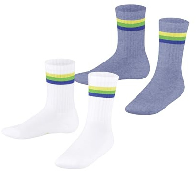 ESPRIT Unisex Kinder Tennis Stripe 2-Pack Socken Baumwolle atmungsaktiv