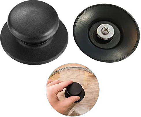 ANDSHUAI Topfdeckelgriff,Topfdeckelknopf,Topfgriffe,Deckelknopf,Universal Topfdeckelknöpfe,Topfdeckel Griff,Ersatzknöpfe Griffe,Kochgeschirr Bakelit-Ersatzdeckelknöpfe,Hitzebeständiger,2 Stück