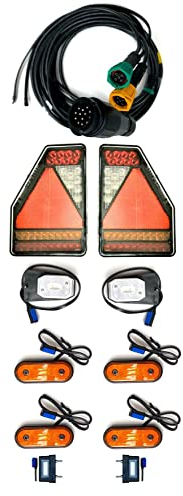 MelTruck® Anhängerbeleuchtung LED Control Box 12V Rückleuchte mit Kabel 7,7 m Kennzeichen SET