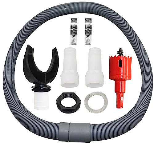 Shunfaji Recuperateur d Eau de Pluie pour Conduits Circulaire(100mm) avec Tuyau Flexible, Ensemble de collecteur Eau de Pluie, Raccord PVC, Récupérateur d'eau pour Descente de gouttière