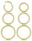 FIOROYAL 6 Stk 18G Titan Nasenpiercing Ring Clicker Helix Piercings für Damen Herren Conch Tragus Helix Septum Nasenring Ohr Piercing Gold