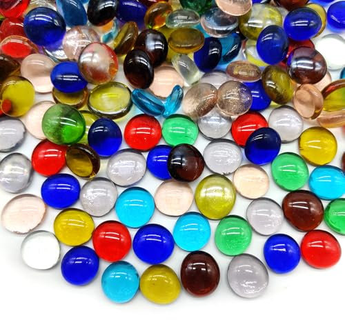 Ocefeiyue 8 gemme di vetro decorative piatte per riempire vasi, display floreale, 0,9 kg