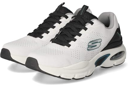 Skechers Skech-air Ventura-Sneaker für Herren, Weißes Mesh-Synthetik-Schwarz, 45.5 EU