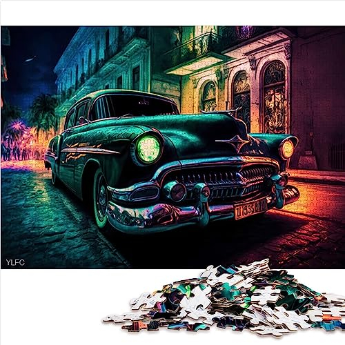 Puzzle Oldtimer-Puzzle 1000 Teile für Erwachsene Holzpuzzle für Erwachsene und Kinder Denksportaufgaben für Erwachsene Größe: 50x75 cm