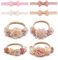 Set Di 8 Fasce per Capelli per Bambini, Fasce per Fiori, Nastri Con Macchie, Fasce Elastiche in Nylon, Fasce per Neonati, Accessori per Capelli per Bambini per Feste, Matrimoni