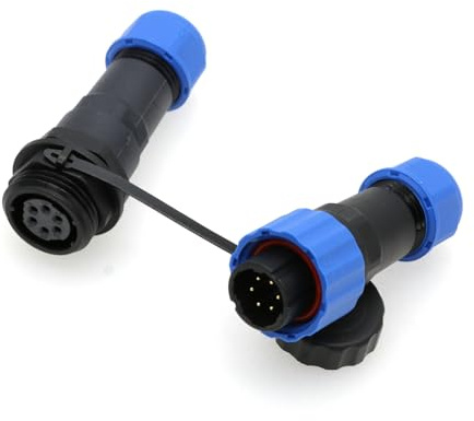 ZBLZGP SD16 - Conector de alimentación circular de 6 pines, enchufe de montaje en panel, iluminación automotriz, conector impermeable de aviación industrial, 16 mm