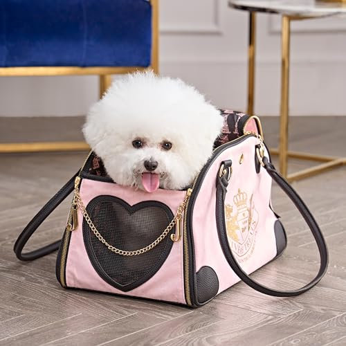 Juicy Couture Give Me Treats Pet Carrier – Elegante borsa da viaggio rosa per cani e gatti di piccola taglia