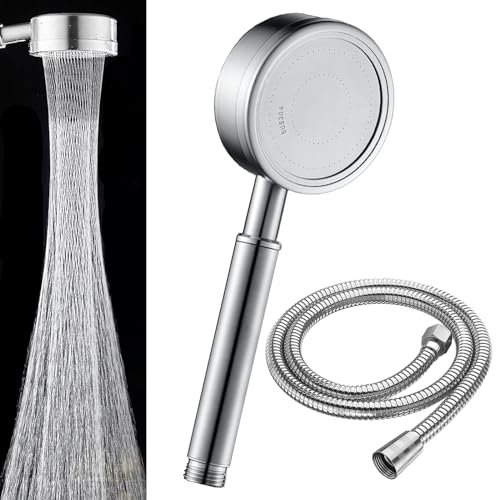 STOAT® soffione doccia alta pressione,Soffione doccia in acciaio inox 304 con tubo flessibile da 1,5 m.soffione doccia con tubo doccia soffione soffione doccia anticalcare doccetta per doccia