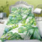 FABTOP Bettwäsche Tropische Blätter Grün Palmenblätter Muster Bettbezug Tropische Palmenblätter Und Monstera Bettwäsche-Set Für Einzelbett (9,135x 200 cm)