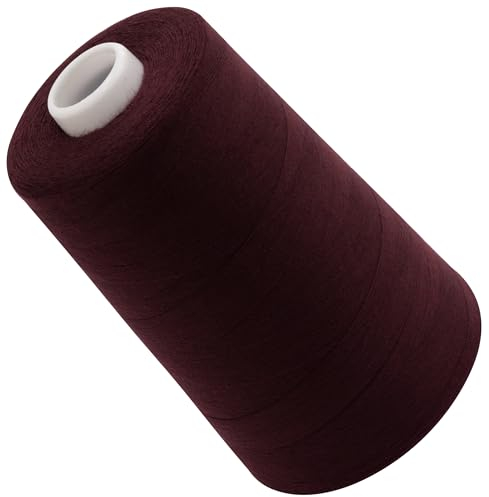 AERZETIX - C72482 - Nähgarnkonus 120 (40/2) 4000 m - aus polyester - konfektion, kurzwaren, garn, kordel, schnur, nähen, kleidung, faden - farbe rot - weinrot