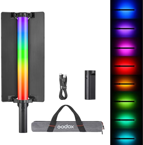 Godox LC500R Mini-RGB-Lichtschlauch Light Stick Hand-held 2500K-8500K Full Color Smartphone APP 15 Lichteffekte mit Scheunentor + Tragetasche