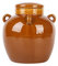Tarro de cerámica hecho a mano para fermentación japonesa, recipiente de preparación de kombucha con tapa para verduras, utensilios de cocina, color marrón claro
