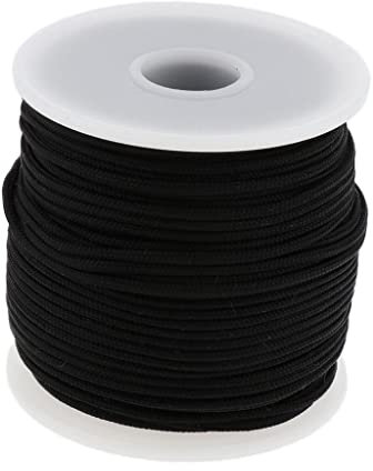 Aymzbd 2mm 50m Paracord Parachute Rope Cord Outdoor Camping Tent Accessory, black