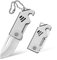 BEFUNC Schlüsselanhänger Messer, Klappmesser Klein, Mini Taschenmesser, Edelstahl Outdoor Messer, Zweihand Klappmesser Multifunktionsmesser, Geschenk für Männer Frauen