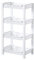 Rectangle Shower Caddy 4 Tier Small | Bathroom Storage Holder Corner Organizer | Standing Shelf Rack Rustproof Bathroom Storage Unit|17.3(D)x 27(W)x 50.8(H)cm (White Rectangle caddy, small)