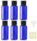 JamHooDirect 6PCS 50ml Plastic Travel Bottles with Flip Cap Empty Squeeze Bottles Refillable Travel Container with Funnel & Labels TSA Approved for Liquids Lotion Toiletries Cosmetic（Blue）