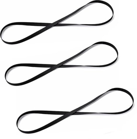 3 Pieces Turntable Belt Different Specifications Machine Recorder Rubber Belt for Repair Replacement Maintenance Most Kinds of Belt-Driven Turntables, 128MM