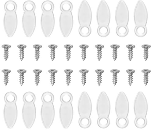sourcing map 100Pcs Picture Frame Backing Hardware Clip with 100Pcs Screws Turn Button Fasteners Set Picture Turn Backing Clips for Craft Hanging Picture Drawing, Transparent White