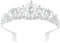 alwaiiz Krone Damen, Tiara Hochzeit mit Kamm, Kristallkrone Strass Krone, für Hochzeiten, Abschlussbälle und Geburtstagsfeiern