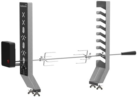 Barbecook Tourne Broche Electrique, Set de rôtisserie pour Barbecue à Bois, Nestor World