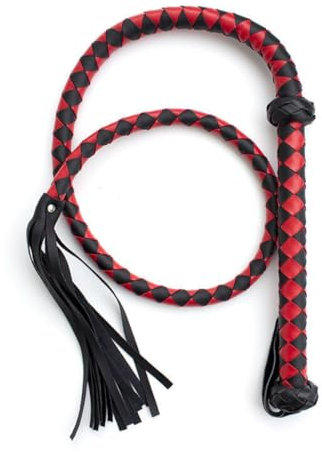 WreGmgg Fouet Rouge Multifonctionnel, Fouet Long Vintage Fait à la Main, Fouet de Fitness -, kit de Roue de Sport - H