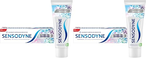 Sensodyne MultiCare Sanftweiß Zahnpasta, 75ml, tägliche Zahncreme mit Fluorid, für schmerzempfindliche Zähne (Packung mit 2)