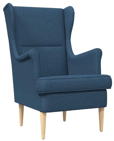 vidaXL Sessel Blau Stoff, Moderner Sessel, bequemer Lesesessel, Elegante weiche Polsterung, ergonomisches Design für Wohnzimmer und Schlafzimmer