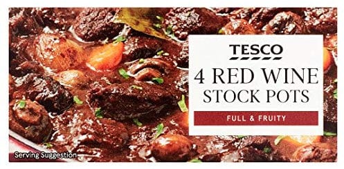 Tesco Red Wine Stock Pots 4 Pack 112G