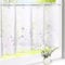 HongYa Voile Scheibengardine Transparenter Cafe Vorhang Kurzstore mit Blüten-Stickerei H/B 60/120 cm Weiß