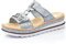 Rieker Damen Pantoletten V7986, Frauen Slipper,schluepfschuhe,Slides,Slip-ons,Backless Slipper,Mules,Gartenschuhe,sommerclogs,blau (12),40 EU / 6.5 UK