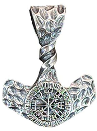 Kiss of Leather Thorshammer Anhänger aus 925 Sterling Silber Nr. 384