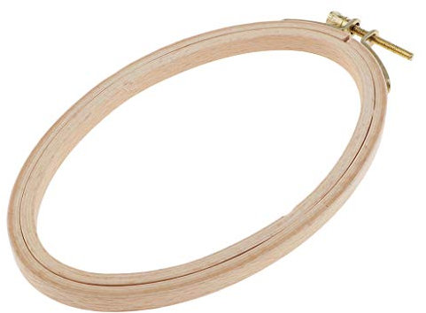 Sharplace Oval Holz Stickrahmen Holzrahmen schneidern Sticken für und DIY Handarbeiten, 16cm 13,7cm