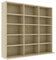 vidaXL CD Regal mit 15 Fächern DVD Bluray Medienregal Medienschrank Aufbewahrung Standregal Regalwand Bücherregal Sonoma-Eiche 100x23x89,5cm Holzwerkstoff