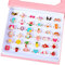 Hifot kinderringe mädchen Prinzessin Schmuck Set 36 Stück, Einhorn Ladybug Schmetterling Blume Verstellbare Ringe für Mädchen mit Schmuckkästchen, Fingerringe Geschenk Partyzubehör