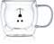 XiXiRan Té con Vidrio de Pared Doble Oso, Tazas de Vidrio Doble, Tazas de Vidrio Transparente, Taza de Café de Vidrio de Doble Pared da 250 ML, Vasos Térmicos de Doble Pared(con asa)