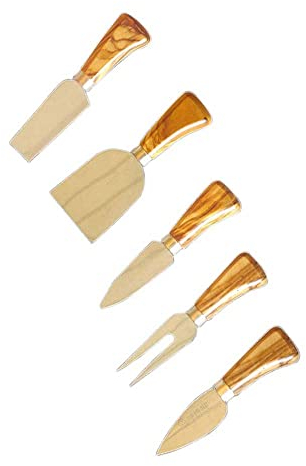 Marietti 1903CL 5 Couteau à parmesan et planche à découper avec boîte en bois