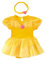 Lito Angels Vestito da Principessa Belle Pagliaccetto per Bimba Bambina, Bebè Body Tutina con Fascia, Taglia 3-6 Mesi, Giallo