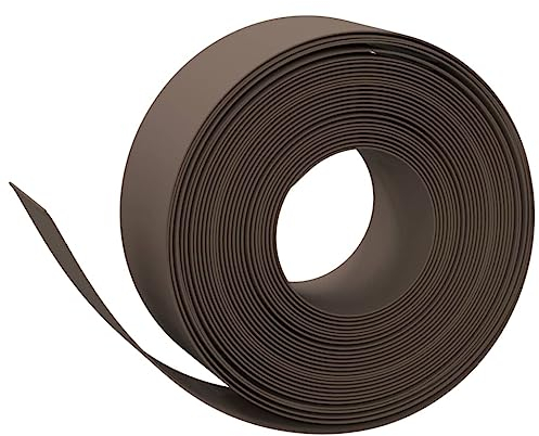 vidaXL Rasenkante, Flexible Beeteinfassung Beetumrandung, Mähkante für Blumen Gemüsebeete, Rasenkantenband Rasenbegrenzung, Braun Polyethylen