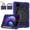 ROISKIN Étui de protection pour Xiaomi Mi Pad 6/Mi Pad 6 Pro 11 2023, résistant aux chocs avec porte-stylo, support rotatif et bandoulière, bleu