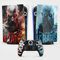 Sticker pour la PS5 Kratos, Autocollant Skin pour la PS5 Gaming, Console et Manette, Edition Standard Disque, Skin Kratos (1 Manette)