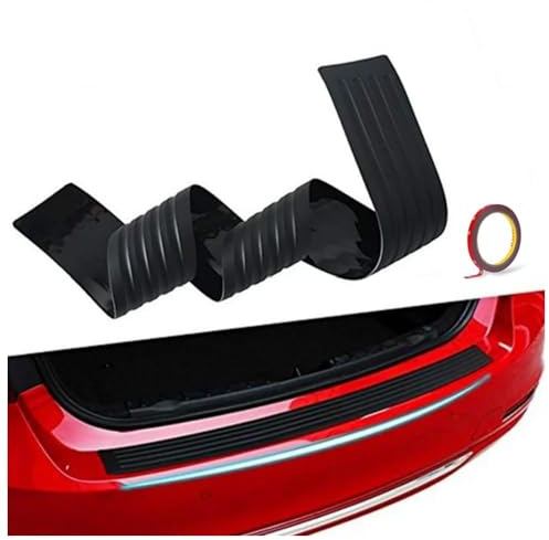 Auto Kohlefaser Heck Stoßstangenschutz Aufkleber, für Mercedes Benz W211 W203 W204 W210 W124 AMG W202 Selbstklebender Heckstoßstangenschutz,Gummi Anti-Kratz Dekoration Zubehör