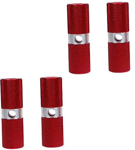 BESPORTBLE 2 Pairs Zylinder Aluminium Fußrasten Für Nicht-Pedal Hebel Vorne Hinterachse Rot Radfahren Ausrüstung