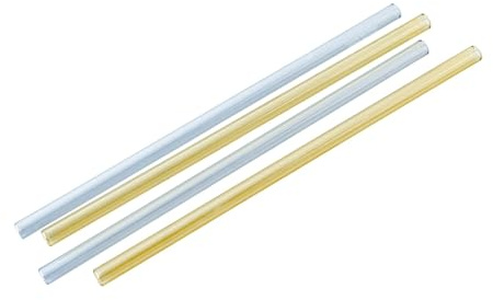 Fackelmann 4er Set Glasstrohhalme 20cm mit Edelstahlbürste – wiederverwendbar, spülmaschinenfest, umweltfreundlich, für Heiß- und Kaltgetränke