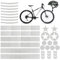 Yuanchu 42 Reflektoraufkleber, Wasserfest Reflektoren Fahrrad Reflektorband Selbstklebend Sicherheit Warnband Bessere Sichtbarkeit im Dunkeln Kinderwagen Motorrad Auto Schulranzen Rucksack Helme(Weiß)