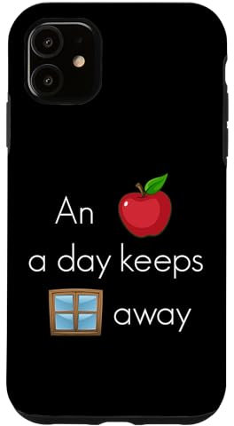 Carcasa para iPhone 11 Un nuevo sistema operativo de Apple a day keeps windows away