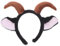 FOMIYES Niedliches Schafohren-Stirnband – Weiches Plüsch-Ziegenhörner-Haarband für Kinder und Erwachsene, Tier-Cosplay-Stirnband für Halloween, Weihnachten und Partys
