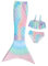Meerjungfrau Kostüm Kinder Stück Mädchen Bikini Sets Mädchen Meerjungfrau Badeanzug Rock Rüschen Tankini Badeanzug Surfen Badebekleidung Hawaii Schwimmanzug