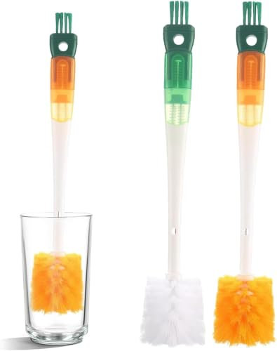 2pcs 5in1 Scovolino Per Borraccia, Scovolino Borraccia, Pulisci Spazzola, Adatto Per Biberon, Bottiglie Di Vetro Per Il Latte, Biberon Per Bambini