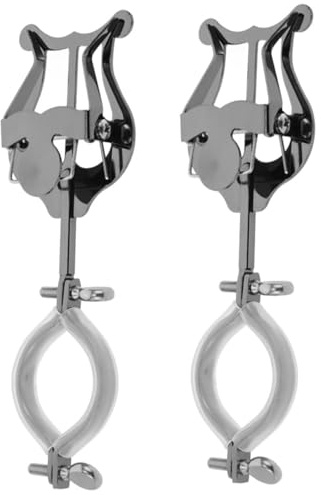 2PCS Notenklammer aus Legierung für Klarinette und Altsaxophon Verstellbarer Notenhalter mit Sicherem Halt Leichter Marschgabel clip für Musiker Portable Notenklammer für Übung,Legierungsklammergriff