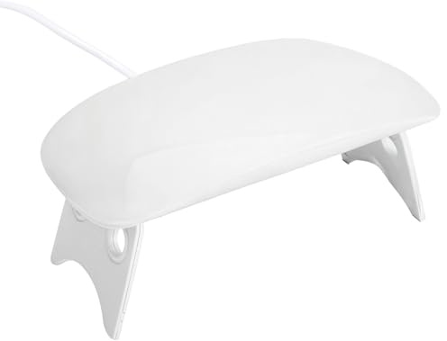 Machify Tragbare Design-Mini-UV-Lampe, 6 W LED für schnelles Trocknen, Netzkabel, faltbarer Ständer, zeitgesteuerte Modi, ideal für Nagelkunst unterwegs, eingebaut